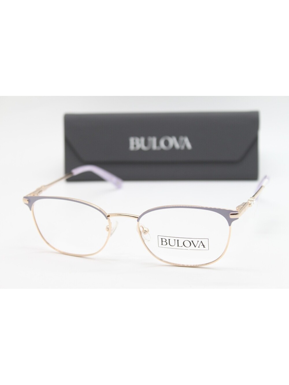 NEW BULOVA NOONDAY LILAC GOLD AUTHENTIC EYEGLASSES W/CASE 53-18-135